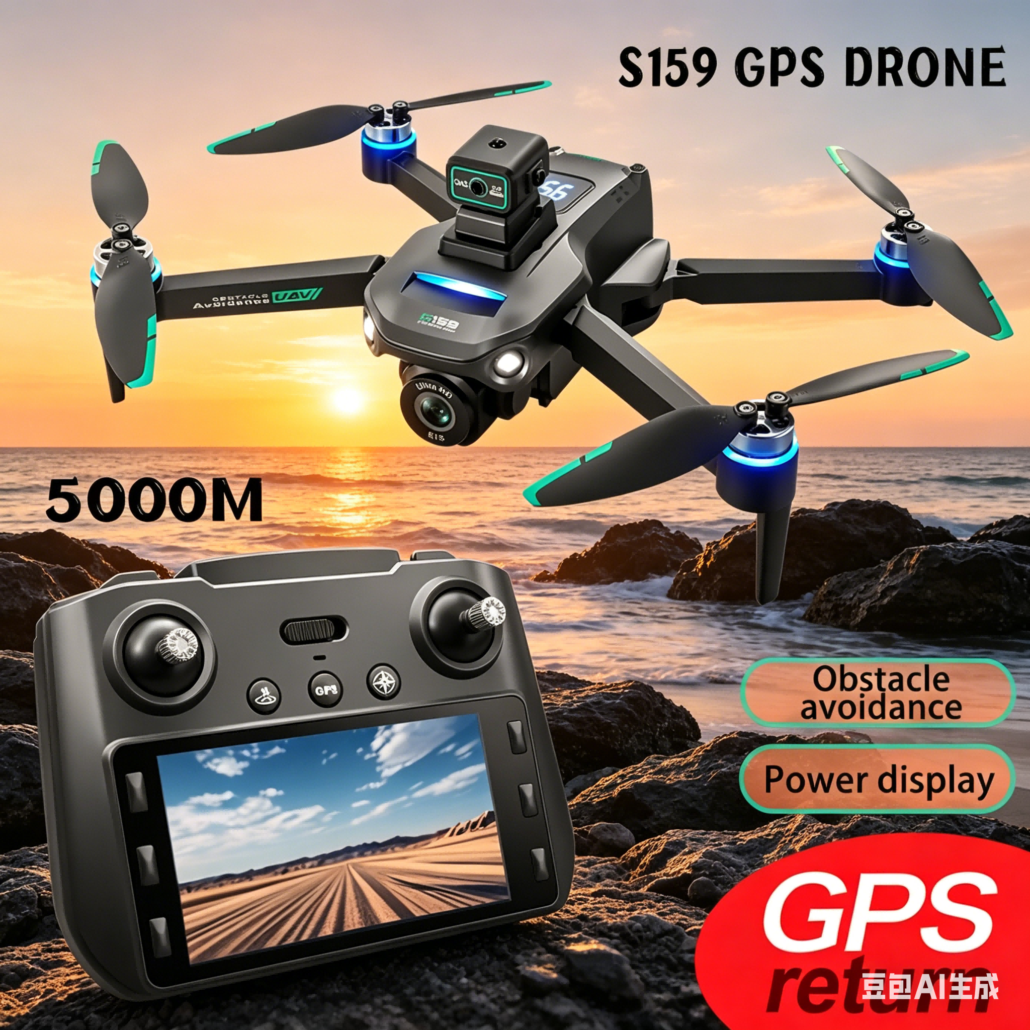 Drone Gps Rc Tt36 - S159 GPS Drone 4K Profesional Dual