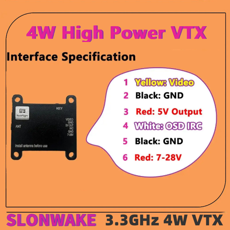 SLONWAKE FPV 3.3G 16CH 4000mW  - Drone And Car avaliação e preço