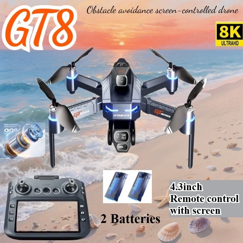 Drone 4K HD GT8 Camera Obstacl - Drone Gt8 Rc avaliação e preço