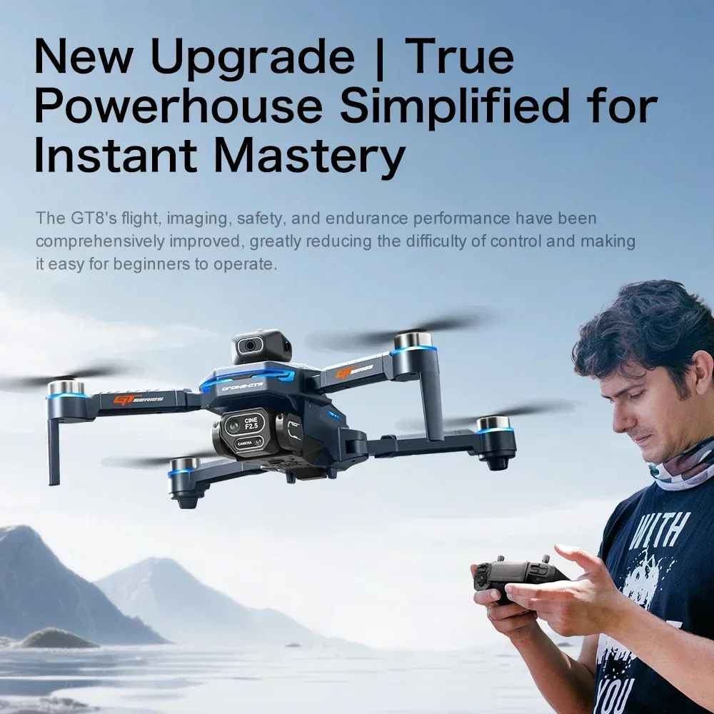 Drone 4K HD GT8 Camera Obstacl - Drone Gt8 Rc avaliação e preço