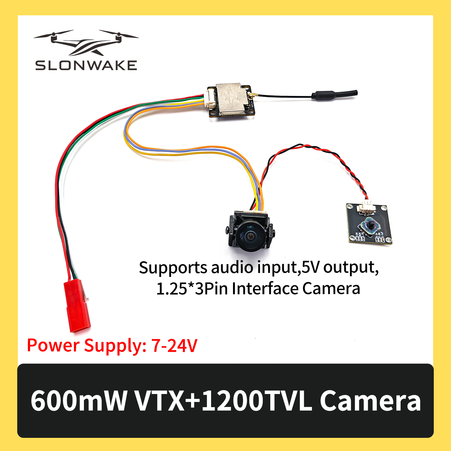 SLONWAKE 5.8G 600mW 7-24V FPV  - Drone And Car avaliação e preço