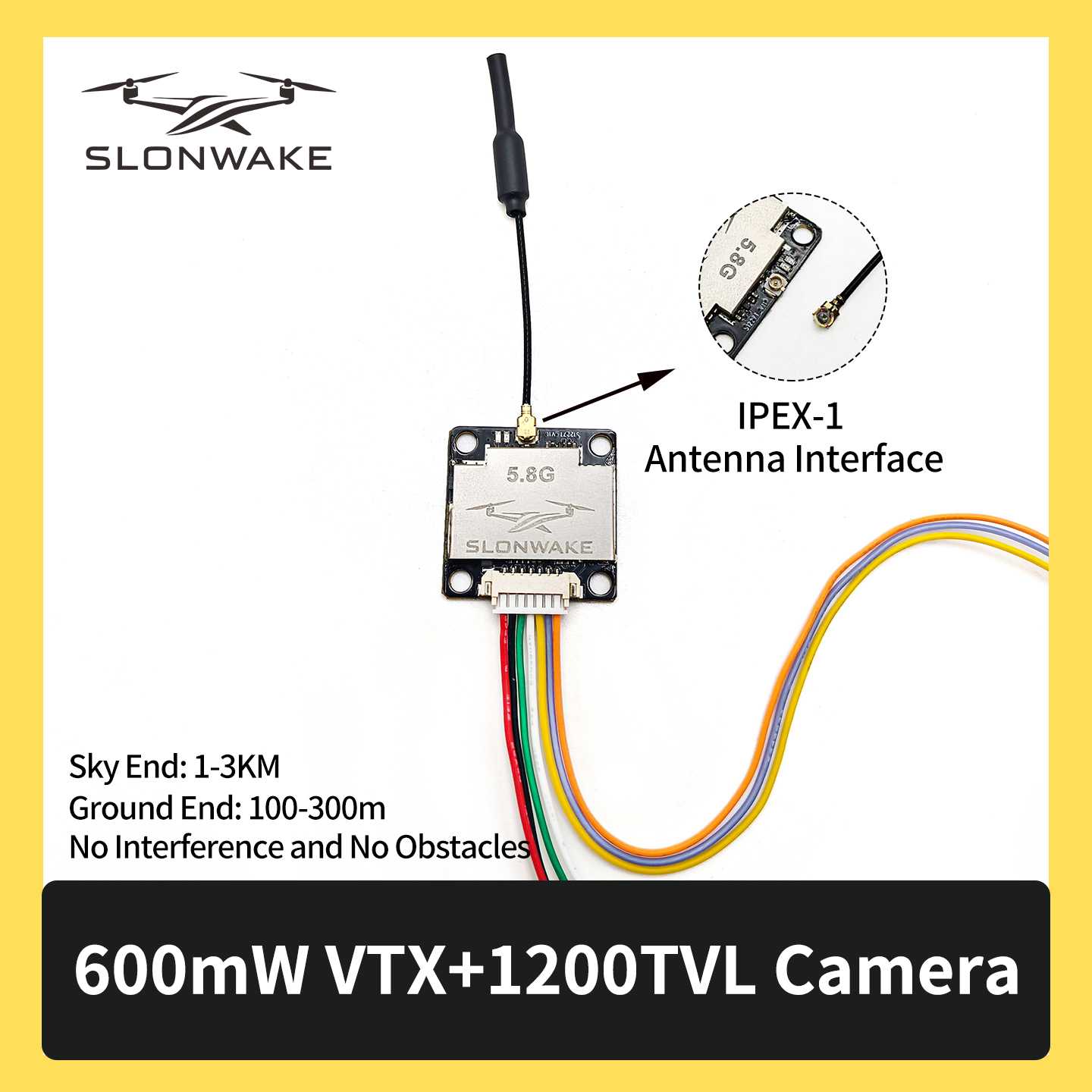 SLONWAKE 5.8G 600mW 7-24V FPV  - Drone And Car avaliação e preço