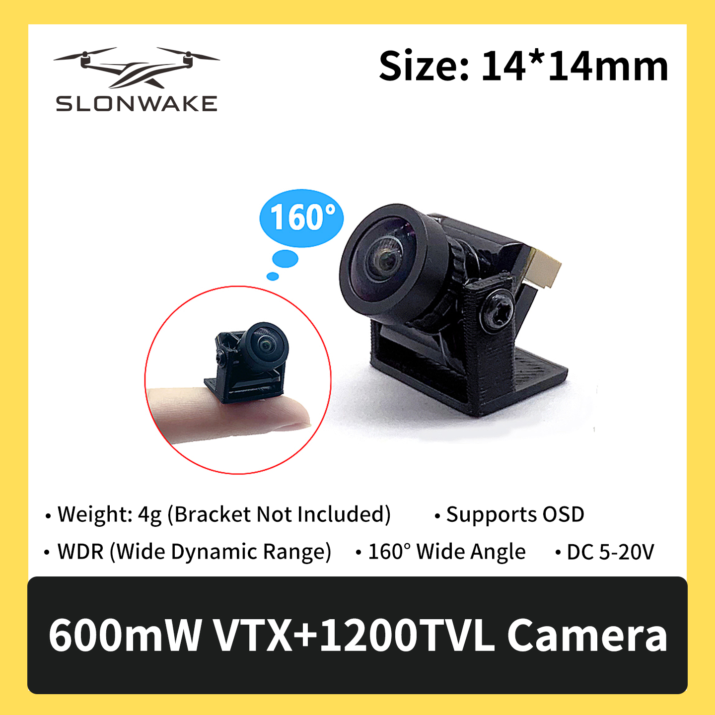 SLONWAKE 5.8G 600mW 7-24V FPV  - Drone And Car avaliação e preço