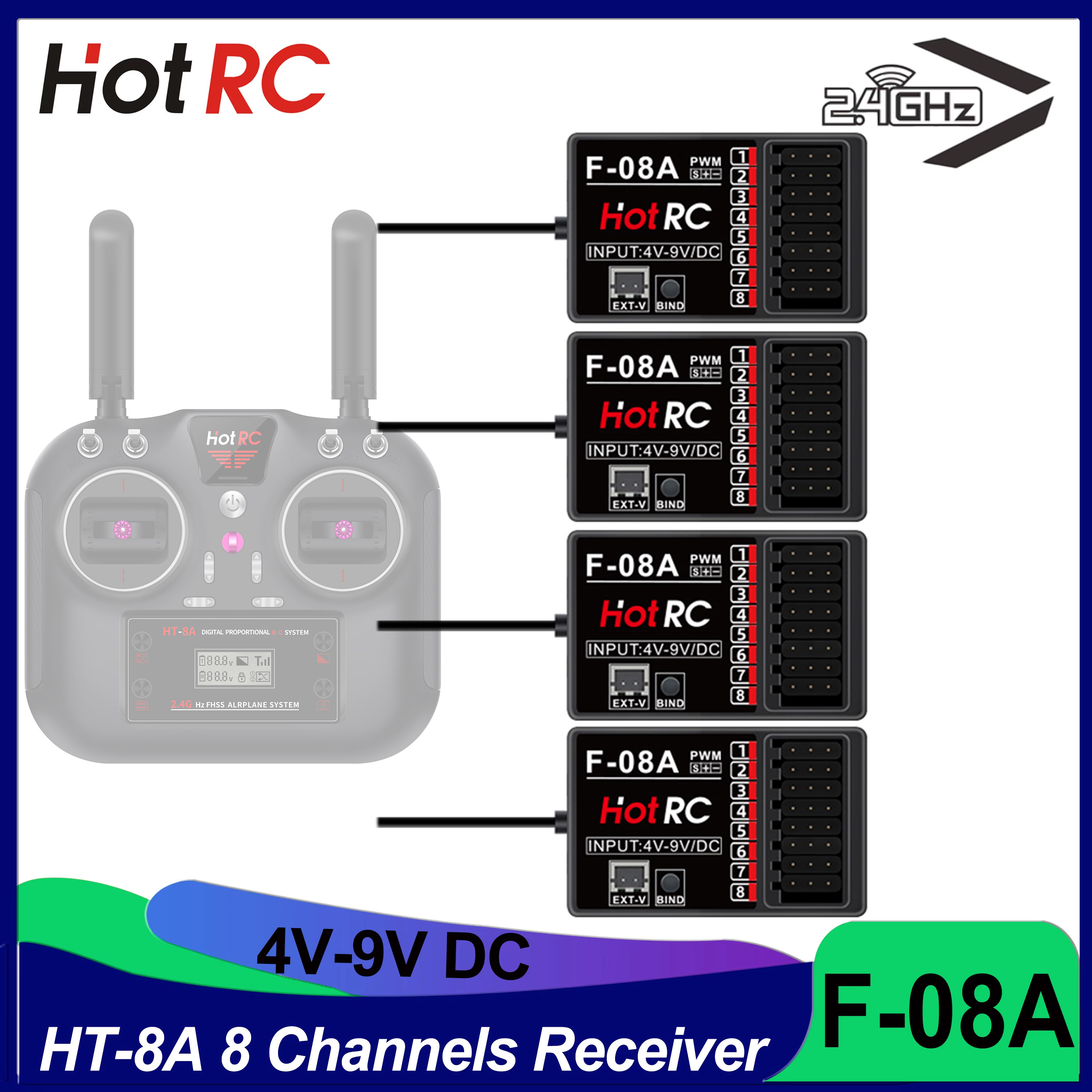 HOTRC RC Model Parts 8 Channel - Drone And Car avaliação e preço