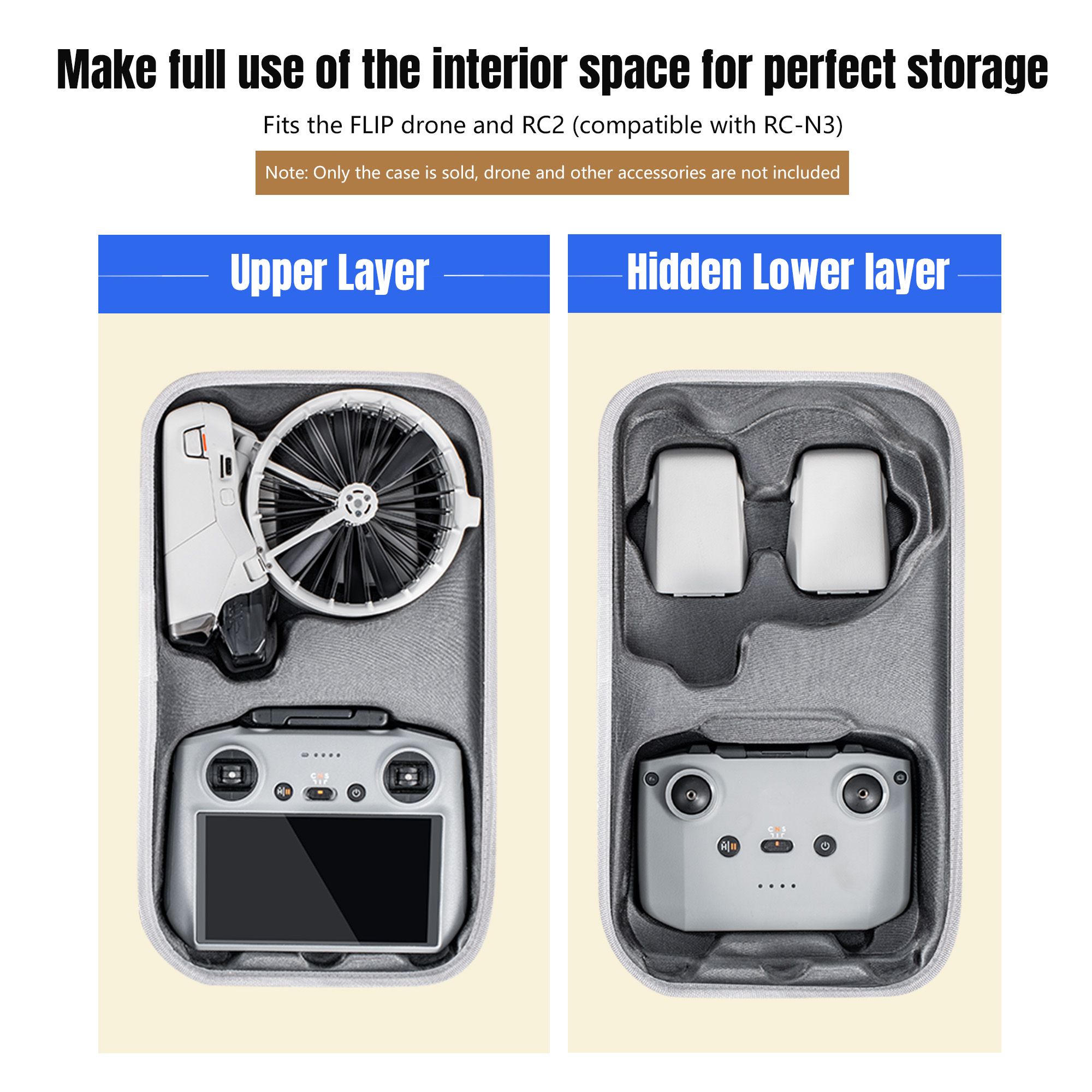 Carrying Case for DJI Flip Dro - Drone Rc N3 3 Batteries avaliação e preço