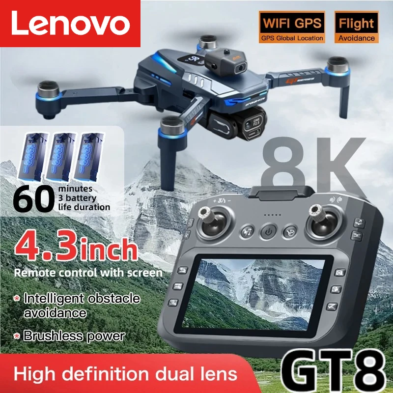 Lenovo GT8 Drone 8K Profession - Drone Gt8 Rc avaliação e preço