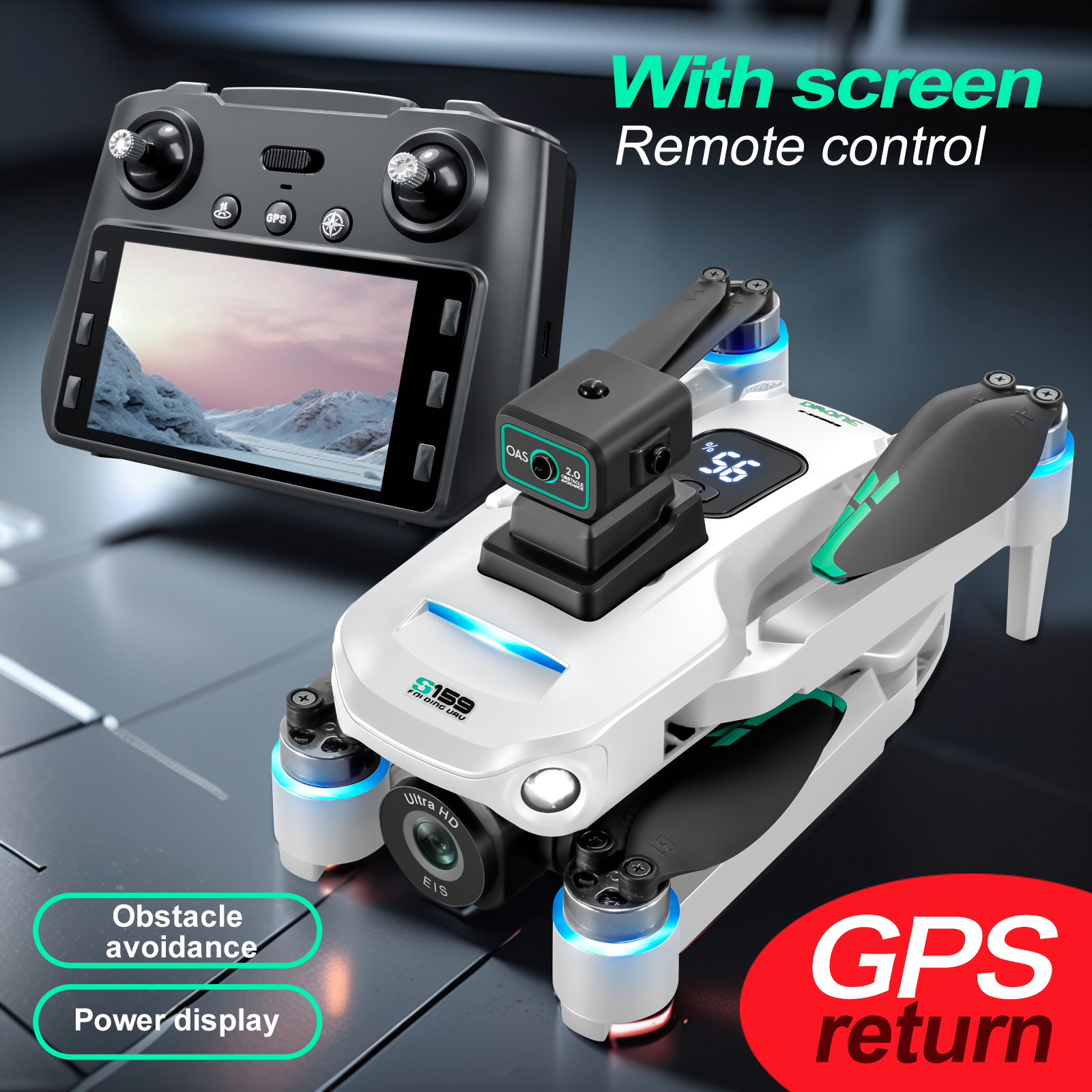 S159 Mini Drone GPS 8K Profess - Drone Rc Gps S159 avaliação e preço
