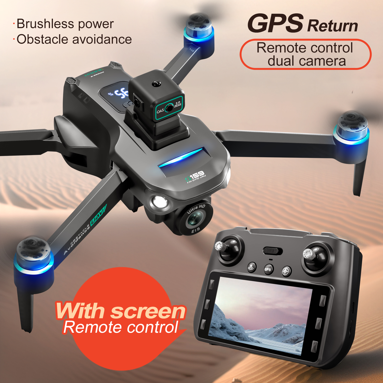 S159 Mini Drone GPS 8K Profess - Drone Rc Gps S159 avaliação e preço