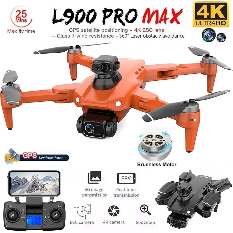 L900 Pro MAX GPS Drone 4K Prof - Drone Gps Rc Tt36 avaliação e preço