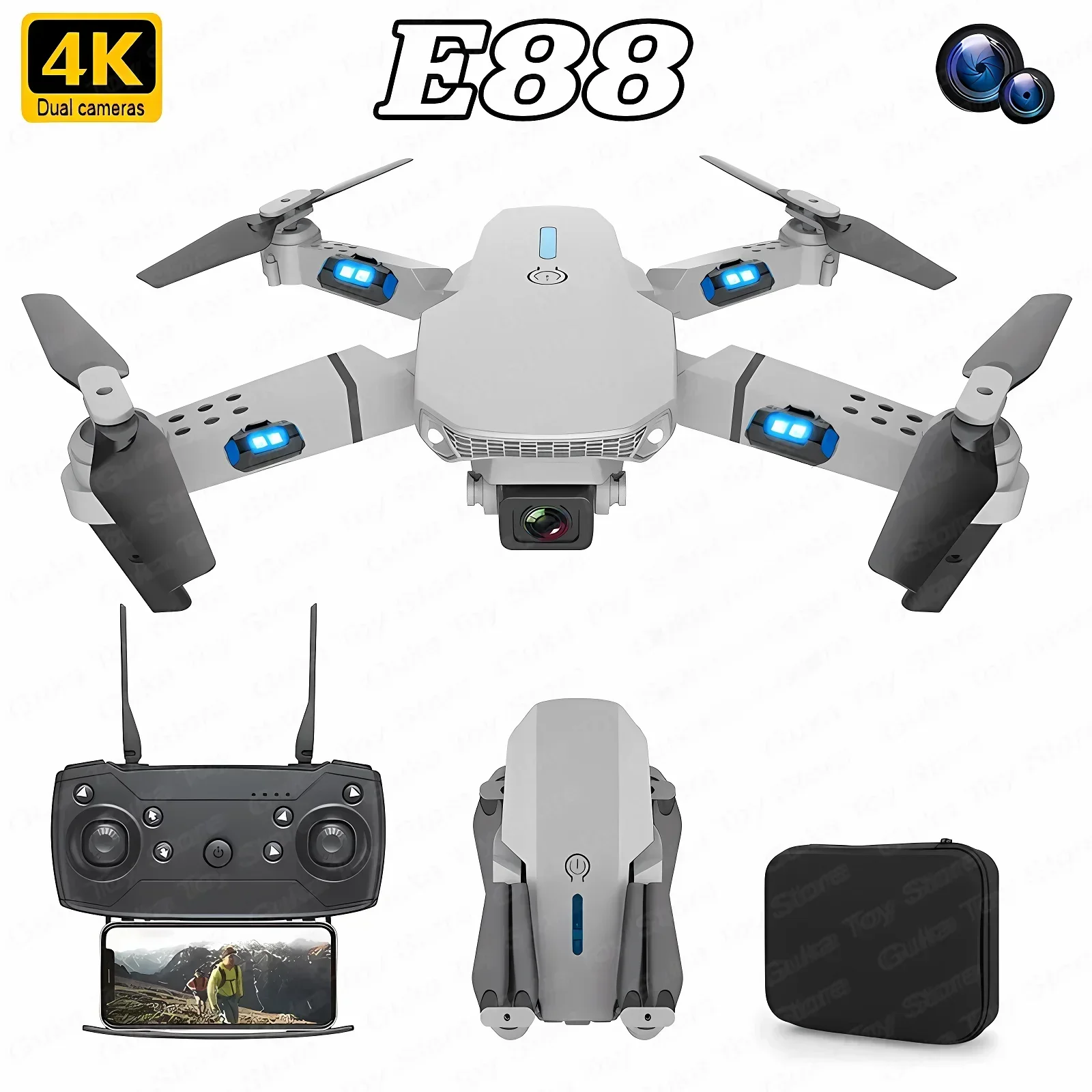 E88 Pro WIFI FPV Drone Wide An - Drone Rc Fpv Pro avaliação e preço