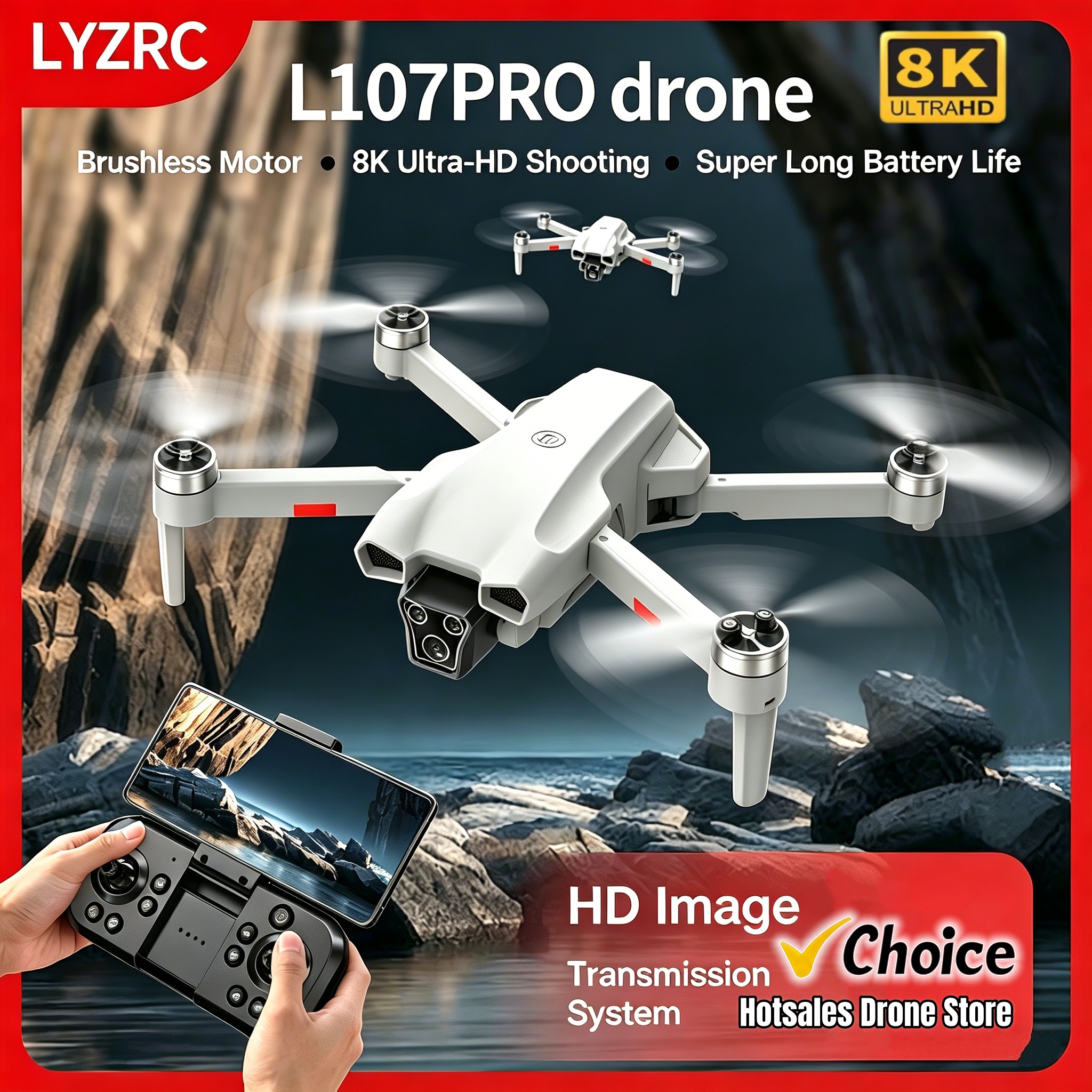 New L107 PRO Drone 8k Aerial P - Lyzrc Drone avaliação e preço