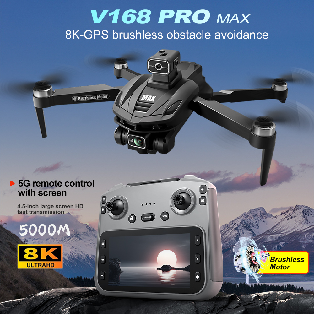 V168 PRO Max GPS Drone 8K Prof - Drone Rc Fpv Pro avaliação e preço