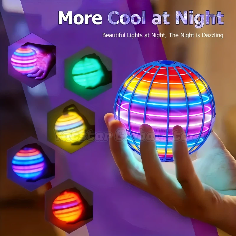 LED Light Up Flying Orb Boomer - Drone Ball Rc avaliação e preço