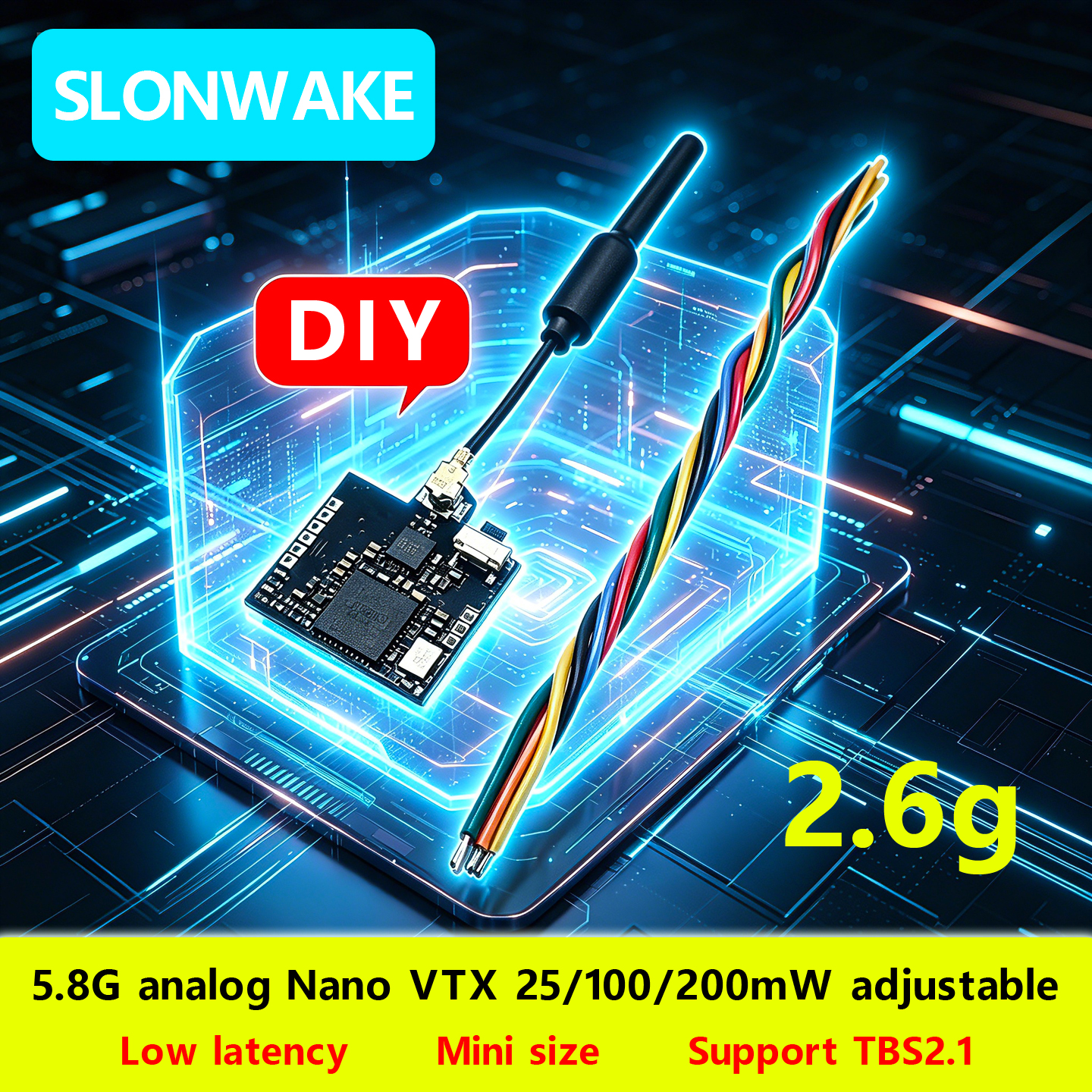SLONWAKE Nano 5.8G 48CH 200mW  - Drone Rc1 avaliação e preço