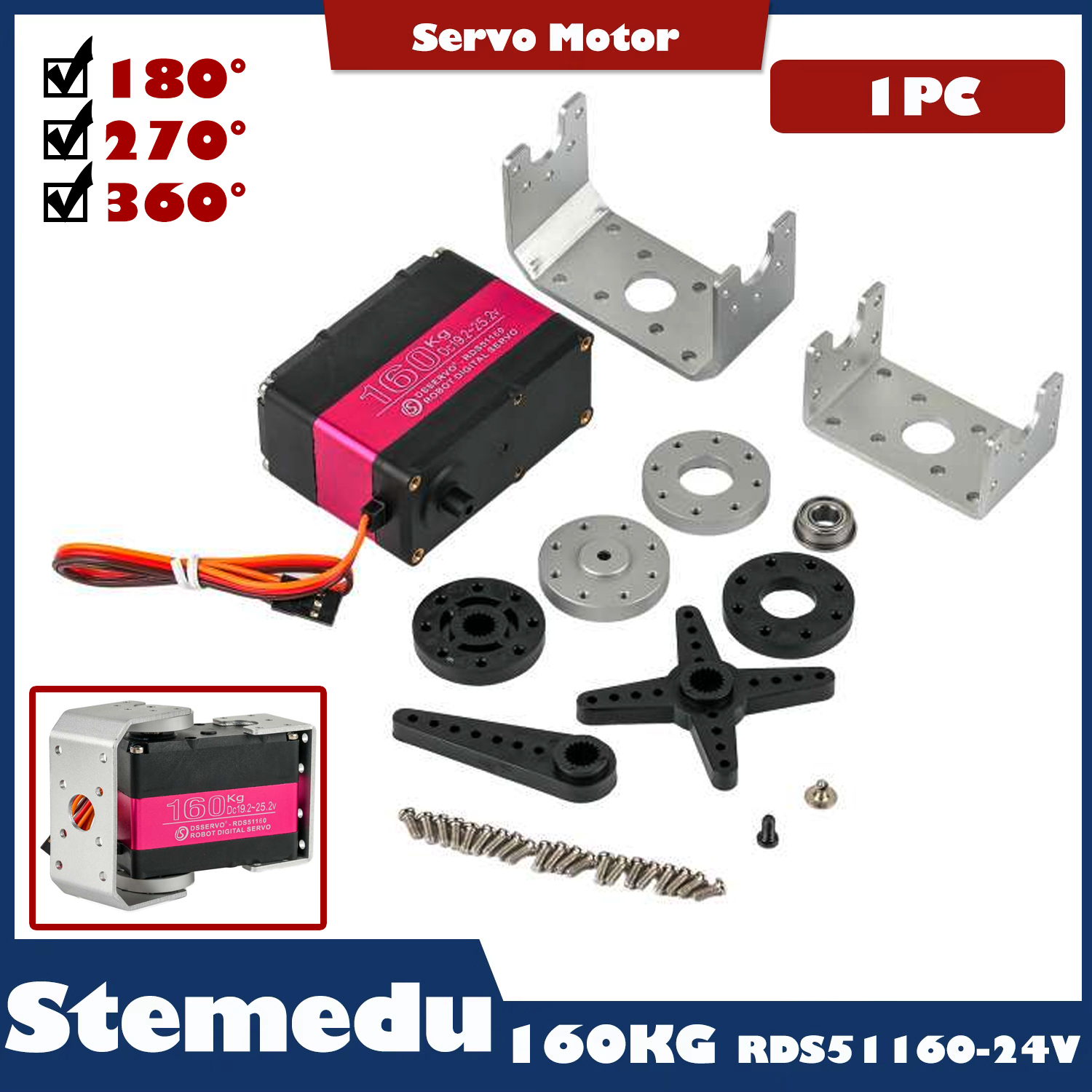Large Servo 160Kg 24V RC Digit - Drone And Car avaliação e preço