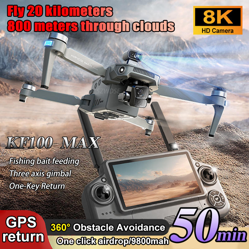SJRC KF100 MAX 8K UHD Photo HD - Drone Rc Fpv Pro avaliação e preço