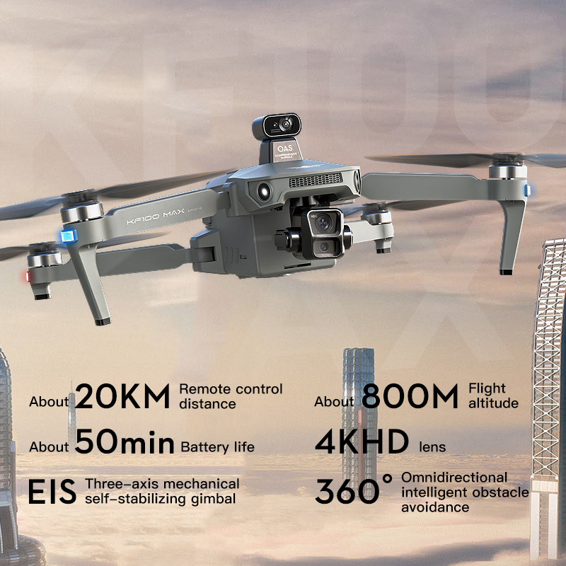 SJRC KF100 MAX 8K UHD Photo HD - Drone Rc Fpv Pro avaliação e preço