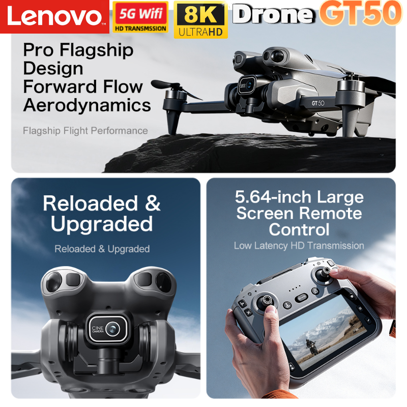 Lenovo Drone 8K Camera GT8 GT5 - Drone Gt8 Rc avaliação e preço