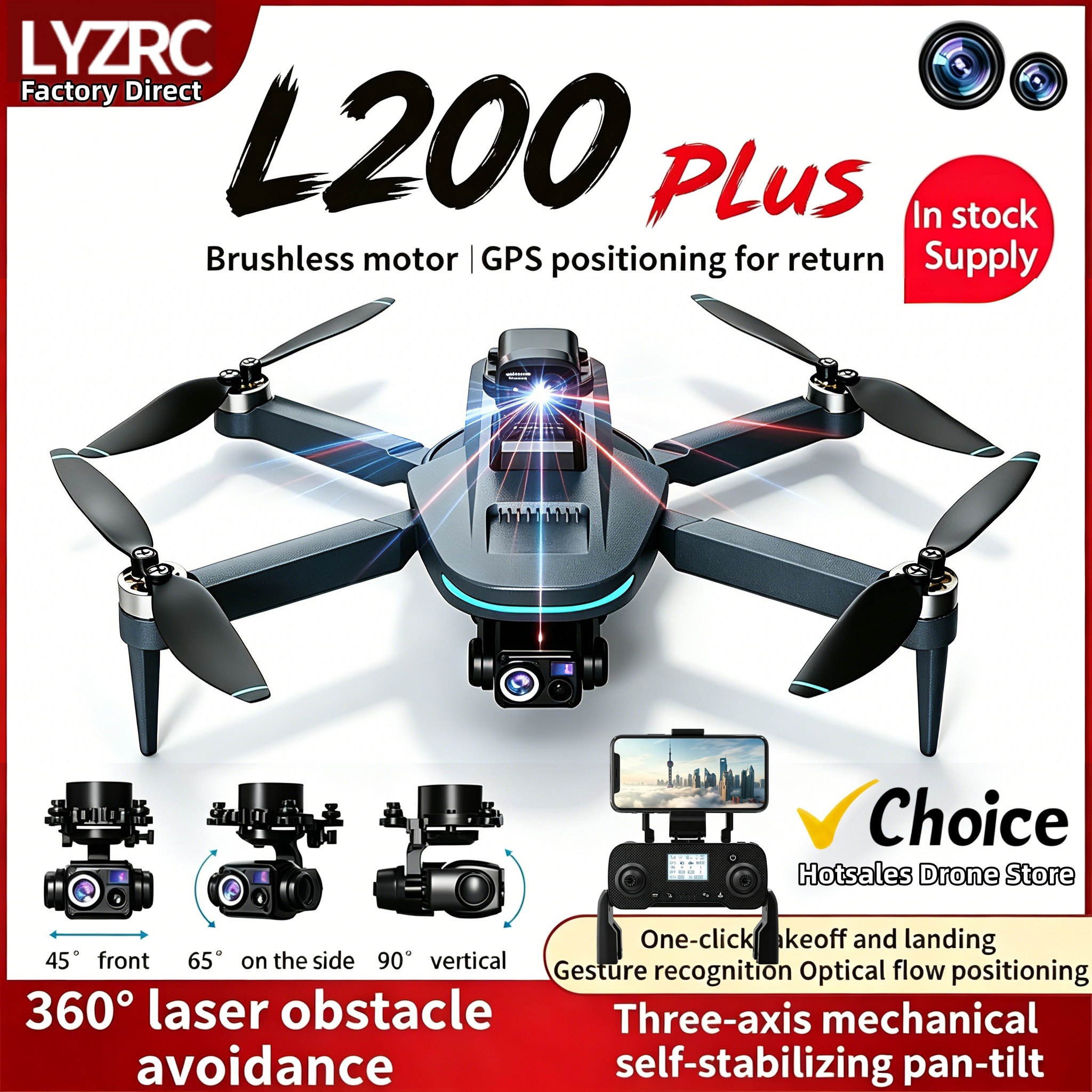 New L200 Plus GPS Drone Factor - Lyzrc Drone avaliação e preço