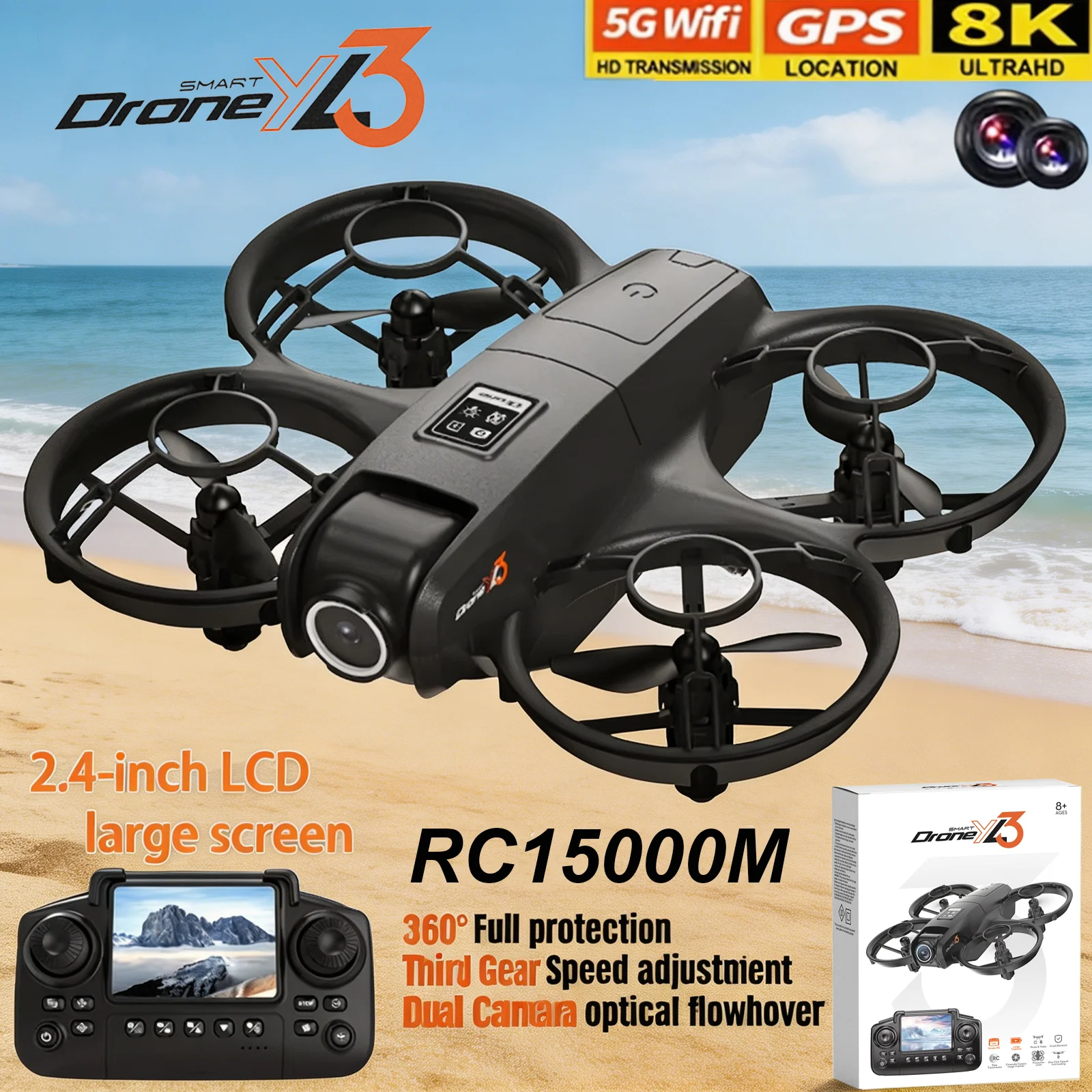 New YL3 RC Drone 8K 1080P Wide - Drone Gps Rc Tt36 avaliação e preço