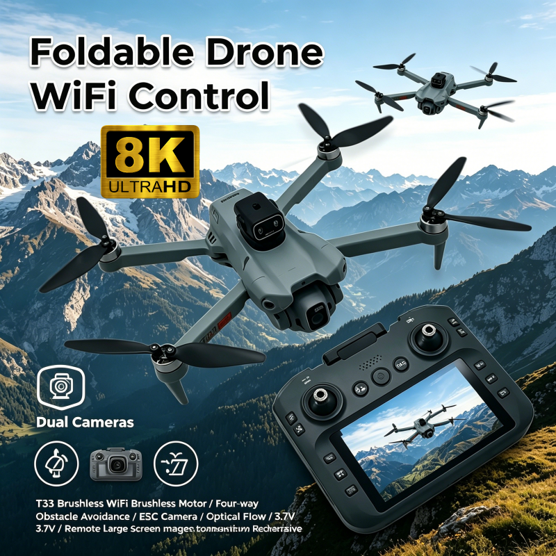 2026 New T33 RC Drone 8K Camer - Drone Gps Rc Tt36 avaliação e preço