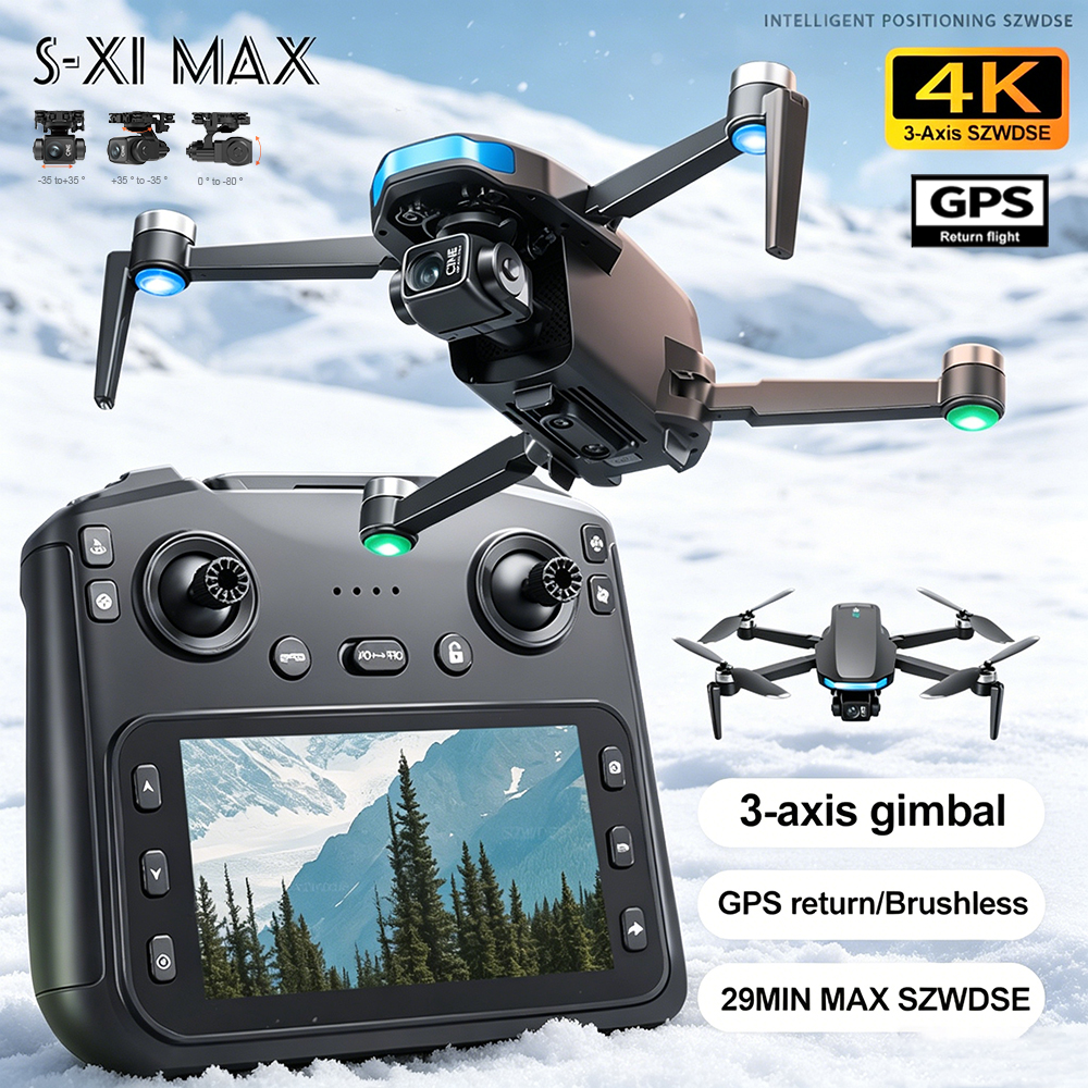 New S-X1 MAX Drone GPS 8K Prof - Drone Rc Fpv Pro avaliação e preço