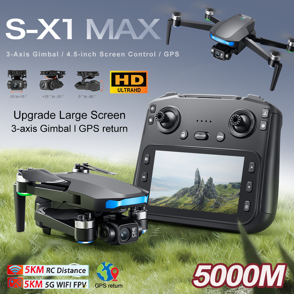 New S-X1 MAX Drone GPS 8K Prof - Drone Rc Fpv Pro avaliação e preço