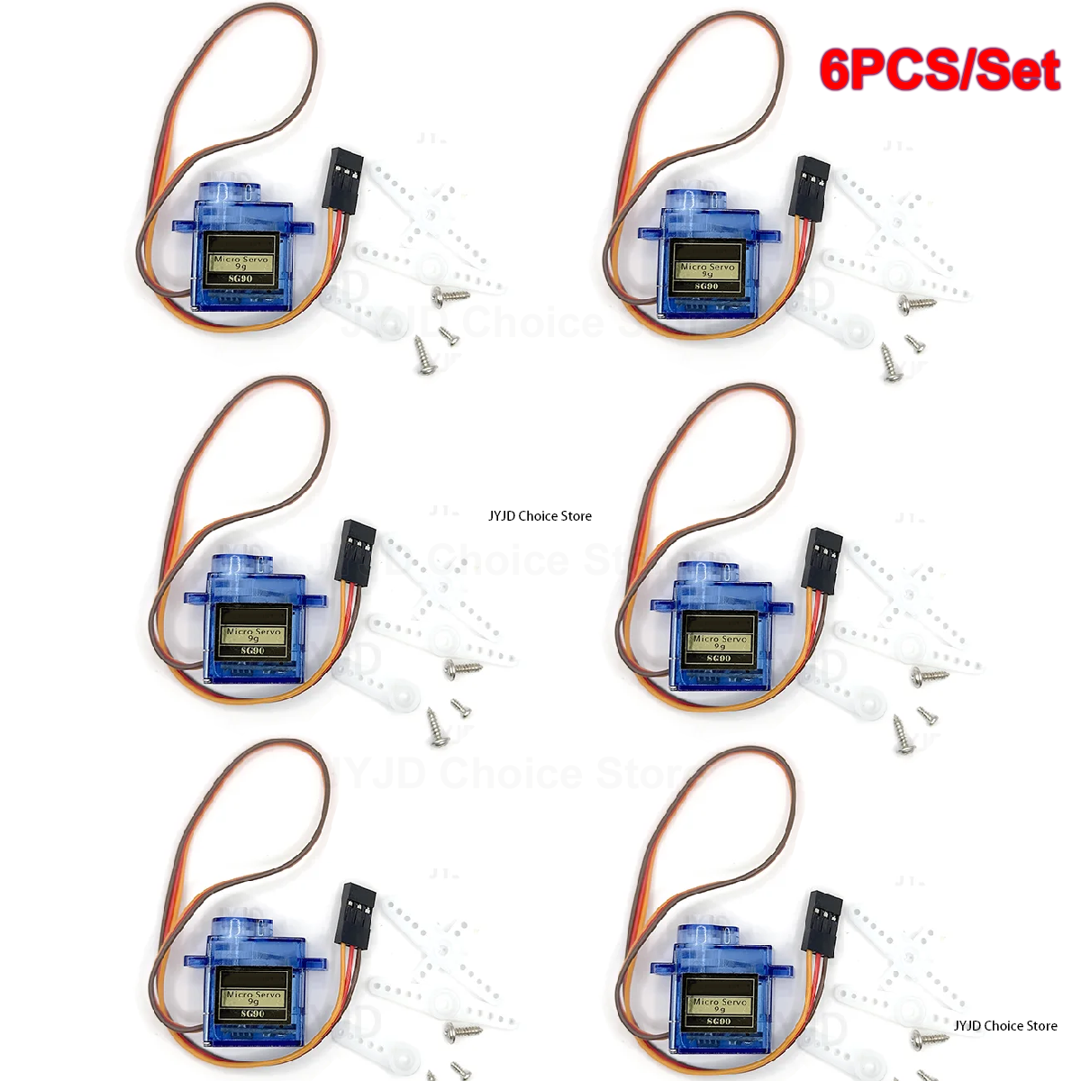 6pcs Sg90 9g Micro Servo Motor - Drone Rc Jet avaliação e preço